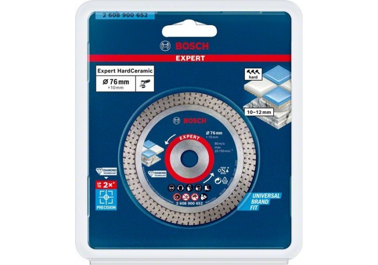 Disque à tronçonner diamanté Expert HardCeramic 76 mm 76 x 1,9 x 10 mm - 2608900652 - Bosch