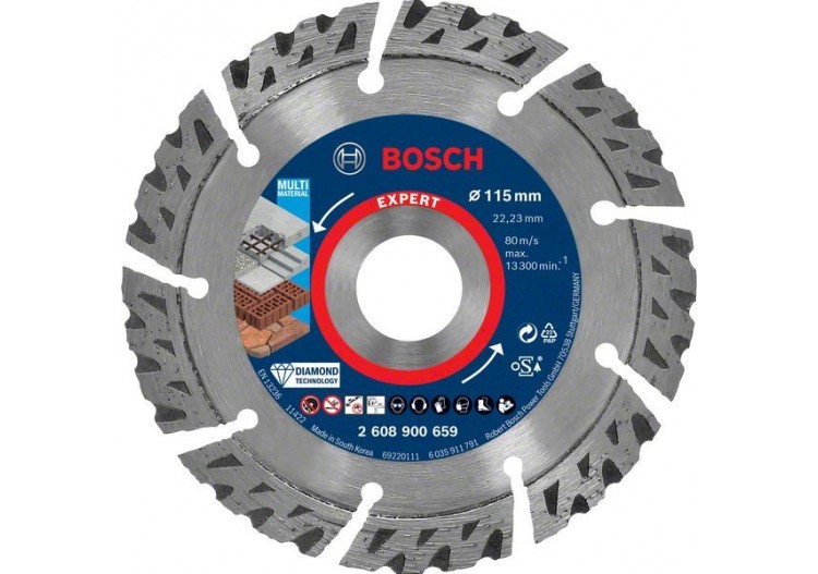 Disque à tronçonner diamanté Expert MultiMaterial 115 x 22,23 x 2,2 x 12 mm - 2608900659 - Bosch