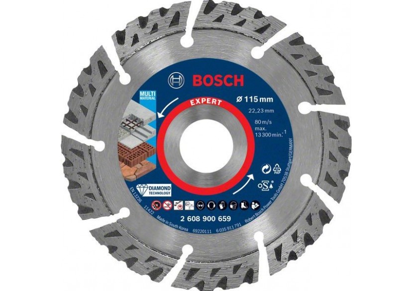 Disque à tronçonner diamanté Expert MultiMaterial 115 x 22,23 x 2,2 x 12 mm - 2608900659 - Bosch