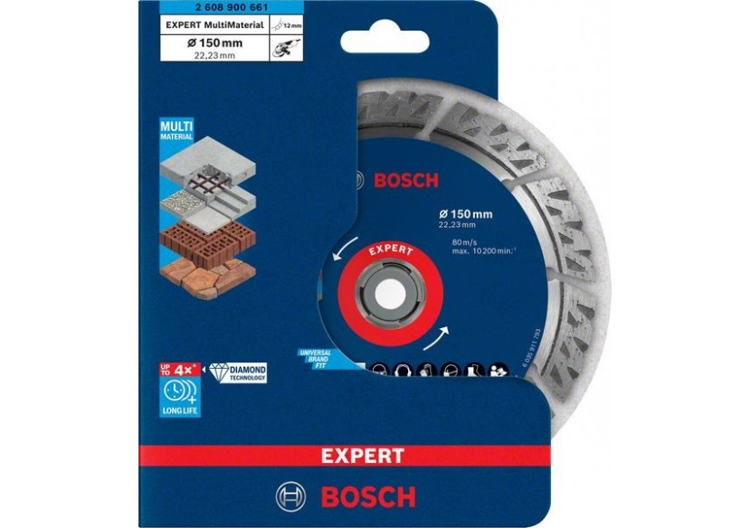 Disque à tronçonner diamanté Expert MultiMaterial 150 x 22,23 x 2,4 x 12 mm - 2608900661 - Bosch