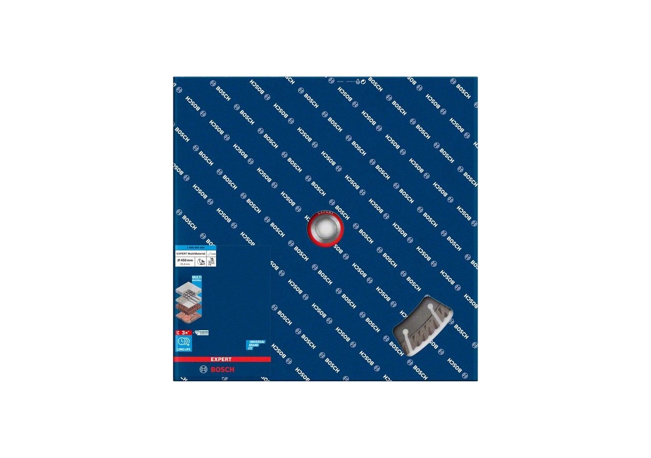 Disque à tronçonner diamanté Expert MultiMaterial 450 x 25,40 x 3,3 x 12 mm - 2608900668 - Bosch