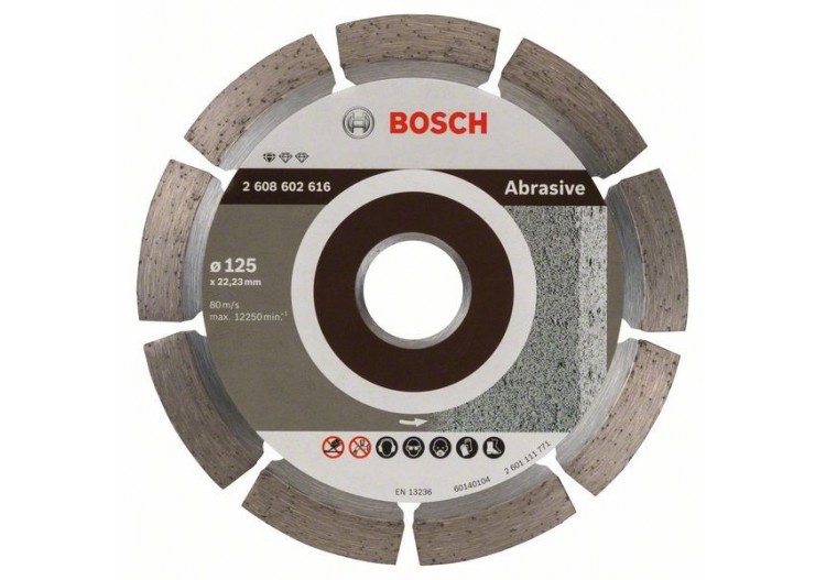 Disque à tronçonner diamanté Standard for Abrasive 125 x 22,23 x 6 x 7 mm - 2608602616 - Bosch