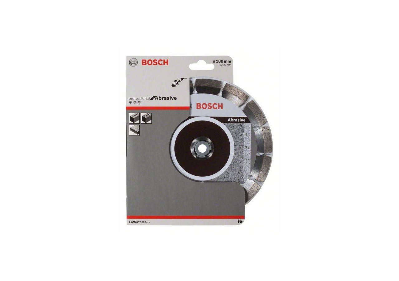 Disque à tronçonner diamanté Standard for Abrasive 180 x 22,23 x 2 x 10 mm - 2608602618 - Bosch