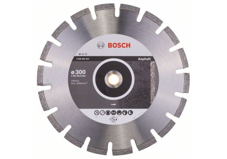 Disque à tronçonner diamanté Standard for Asphalt 300 x 20/25,40 x 2,8 x 10 mm - 2608602624 - Bosch