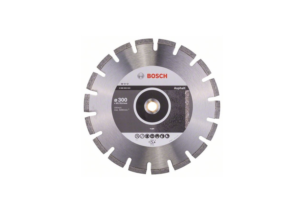 Disque à tronçonner diamanté Standard for Asphalt 300 x 20/25,40 x 2,8 x 10 mm - 2608602624 - Bosch
