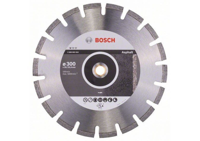 Disque à tronçonner diamanté Standard for Asphalt 300 x 20/25,40 x 2,8 x 10 mm - 2608602624 - Bosch