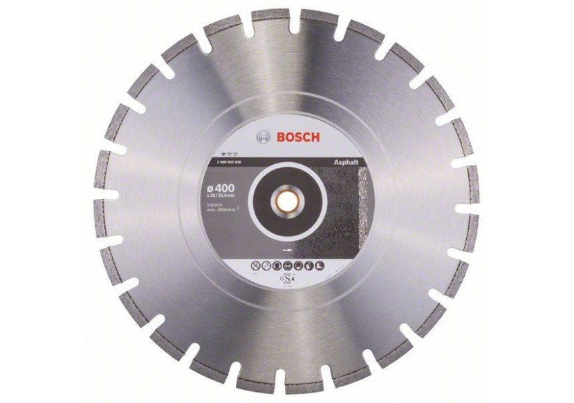 Disque à tronçonner diamanté Standard for Asphalt 400 x 20/25,40 x 3,6 x 10 mm - 2608602626 - Bosch