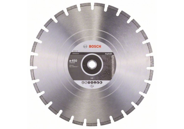 Disque à tronçonner diamanté Standard for Asphalt 450 x 25,40 x 3,2 x 10 mm - 2608602627 - Bosch