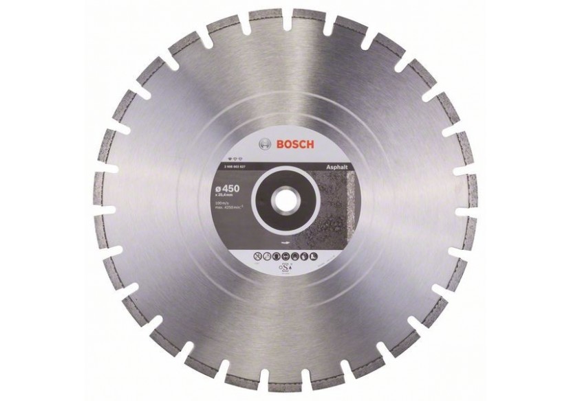 Disque à tronçonner diamanté Standard for Asphalt 450 x 25,40 x 3,2 x 10 mm - 2608602627 - Bosch