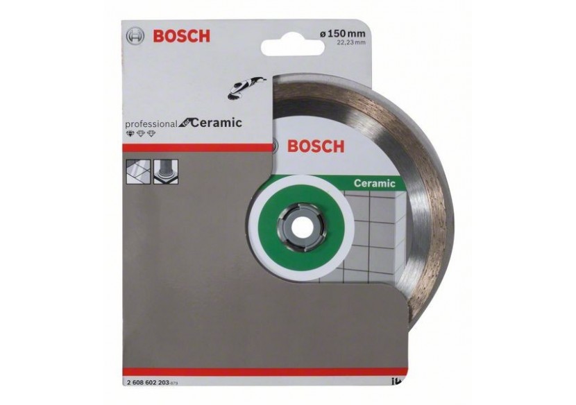 Disque à tronçonner diamanté Standard for Ceramic 150 x 22,23 x 1,6 x 7 mm Pack de 1 - 2608602203 - Bosch