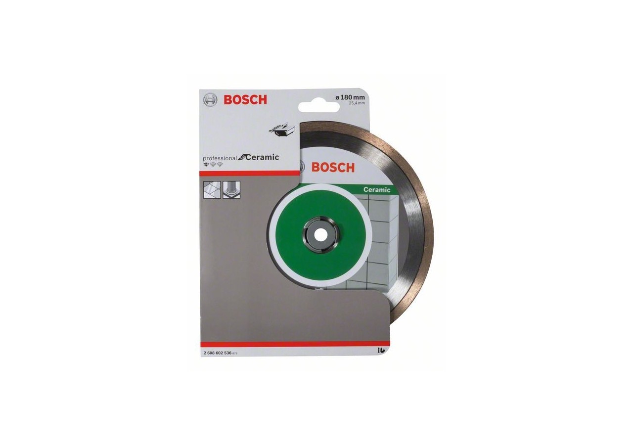 Disque à tronçonner diamanté Standard for Ceramic 180 x 25,40 x 1,6 x 7 mm - 2608602536 - Bosch