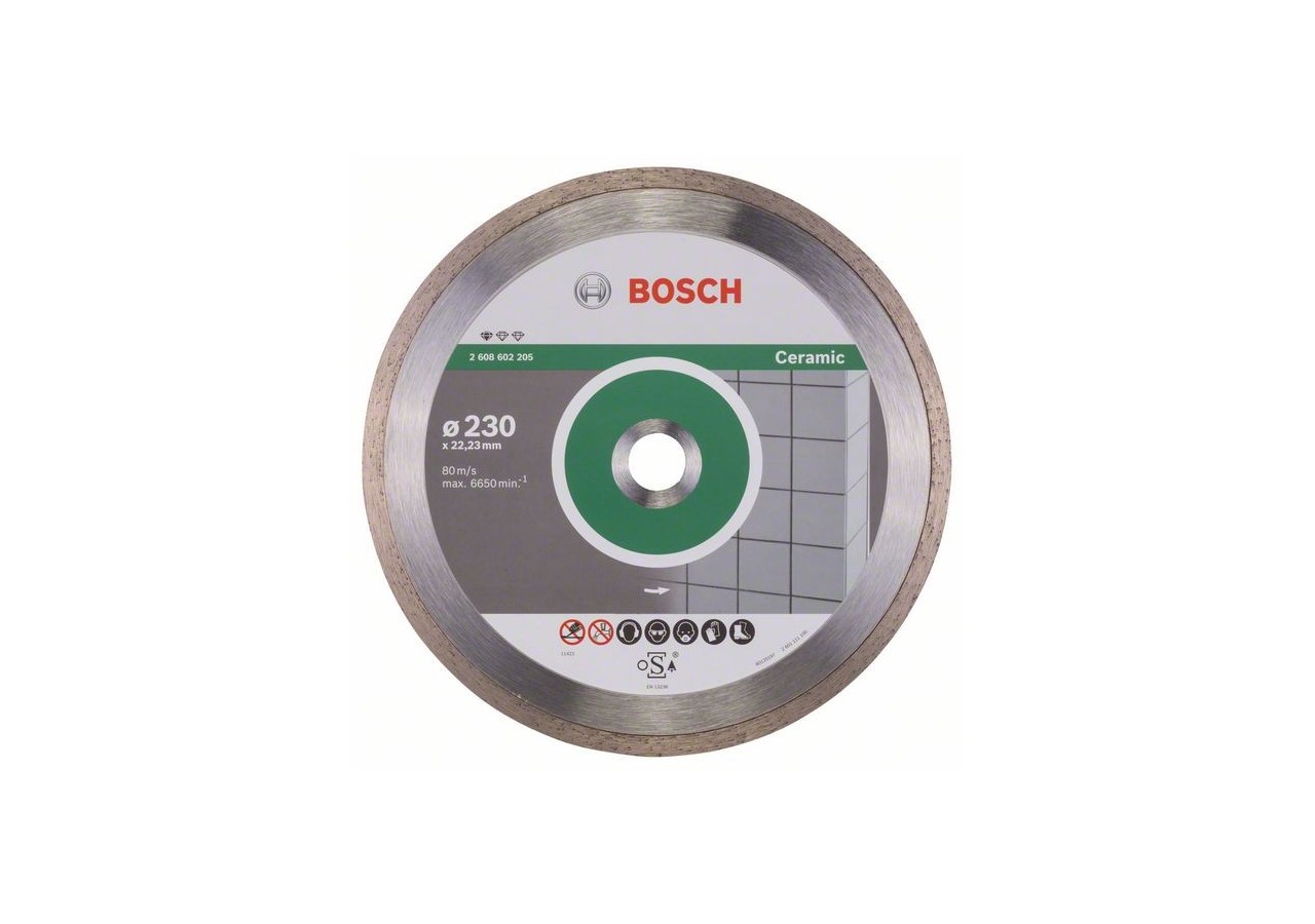 Disque à tronçonner diamanté Standard for Ceramic 230 x 22,23 x 1,6 x 7 mm Pack de 1 - 2608602205 - Bosch