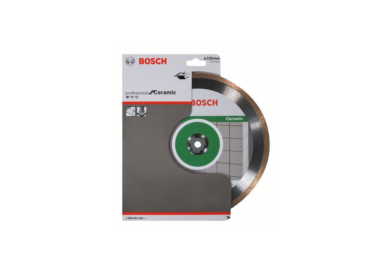 Disque à tronçonner diamanté Standard for Ceramic 230 x 25,40 x 1,6 x 7 mm - 2608602538 - Bosch