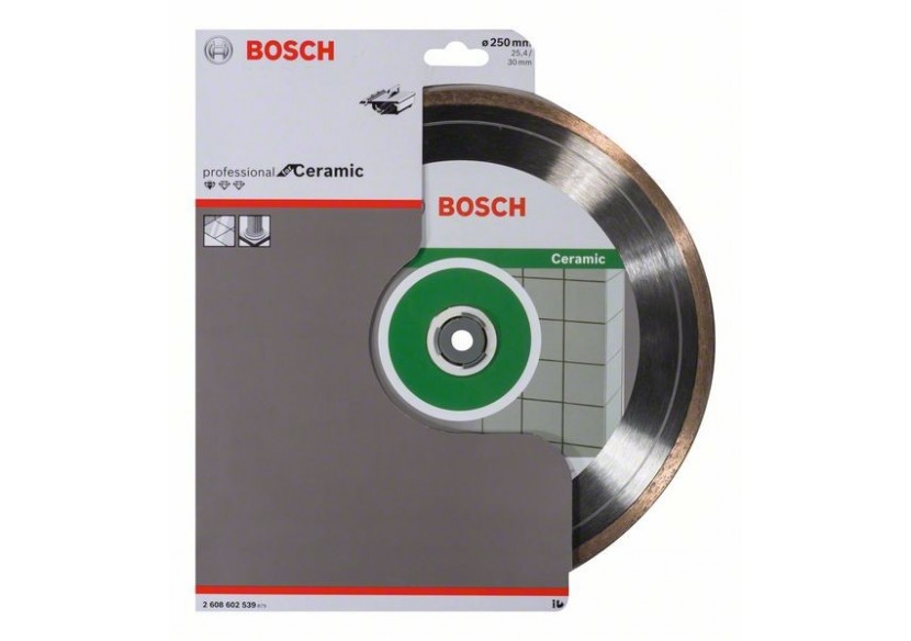 Disque à tronçonner diamanté Standard for Ceramic 250 x 30+25,40 x 1,6 x 7 mm - 2608602539 - Bosch