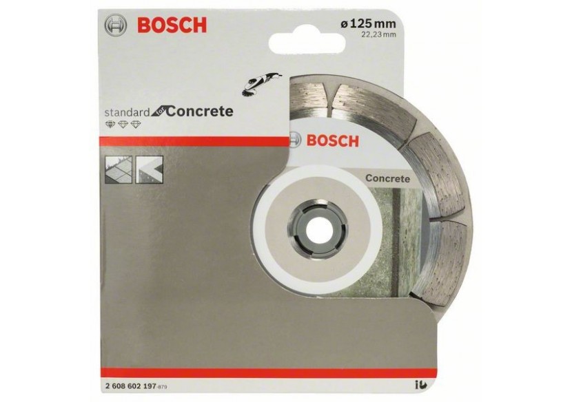 Disque à tronçonner diamanté Standard for Concrete 125 x 22,23 x 1,6 x 10 mm Pack de 1 - 2608602197 - Bosch