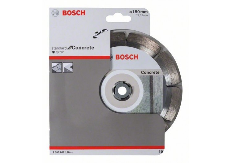 Disque à tronçonner diamanté Standard for Concrete 150 x 22,23 x 2 x 10 mm Pack de 1 - 2608602198 - Bosch