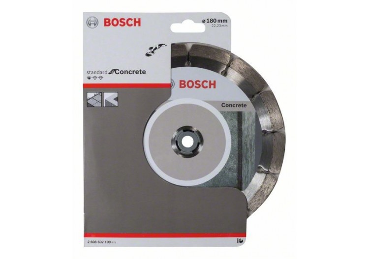 Disque à tronçonner diamanté Standard for Concrete 180 x 22,23 x 2 x 10 mm Pack de 1 - 2608602199 - Bosch