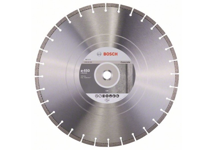 Disque à tronçonner diamanté Standard for Concrete 450 x 25,40 x 3,6 x 10 mm - 2608602546 - Bosch