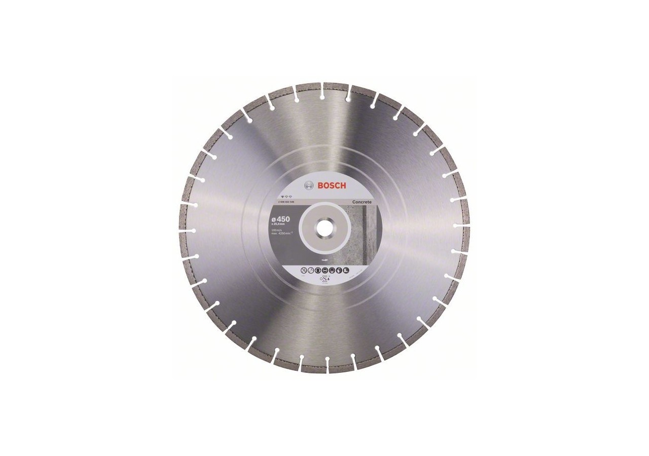 Disque à tronçonner diamanté Standard for Concrete 450 x 25,40 x 3,6 x 10 mm - 2608602546 - Bosch
