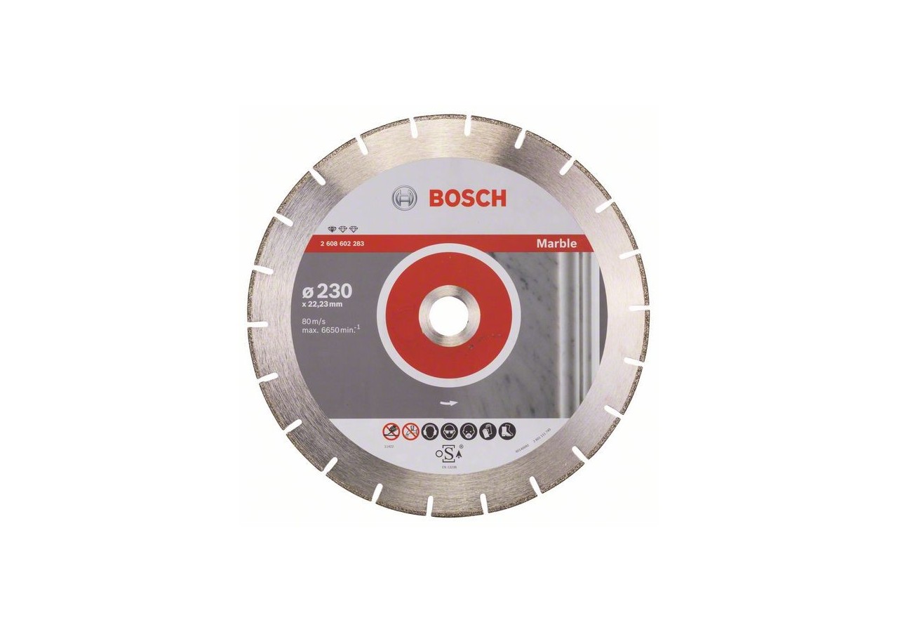 Disque à tronçonner diamanté Standard for Marble 230 x 22,23 x 2,8 x 3 mm - 2608602283 - Bosch