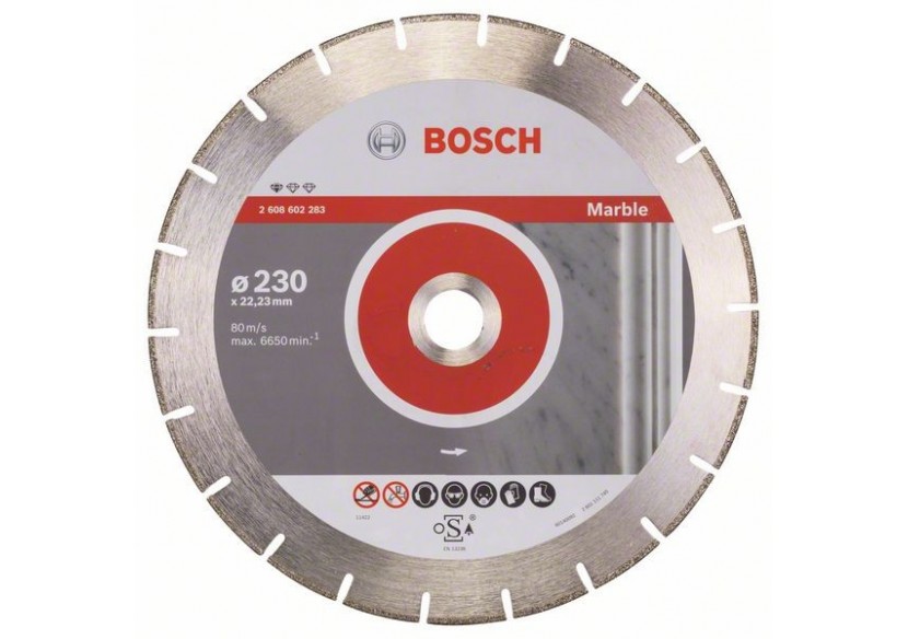 Disque à tronçonner diamanté Standard for Marble 230 x 22,23 x 2,8 x 3 mm - 2608602283 - Bosch