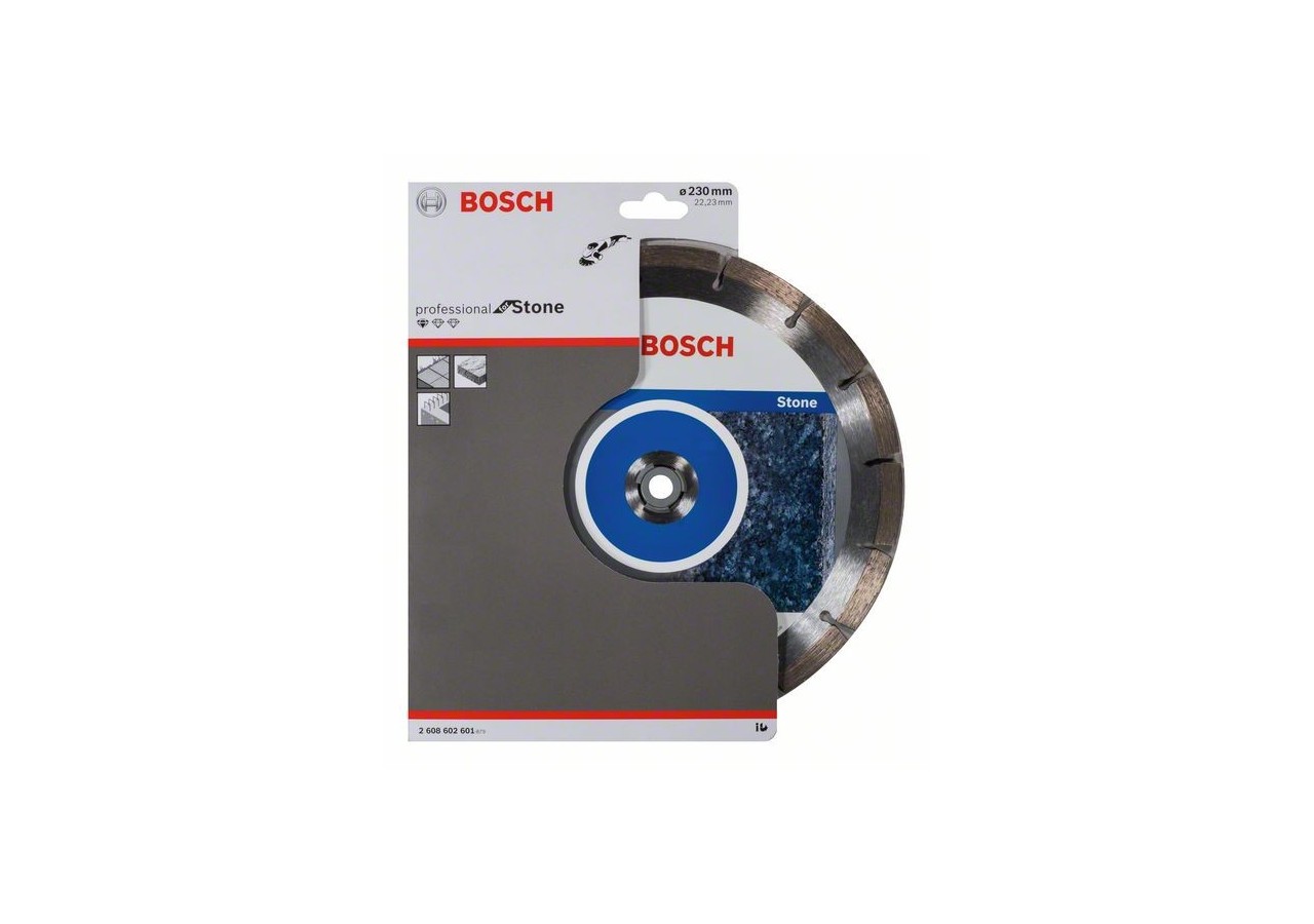 Disque à tronçonner diamanté Standard for Stone 230 x 22,23 x 2,3 x 10 mm Pack de 1 - 2608602601 - Bosch