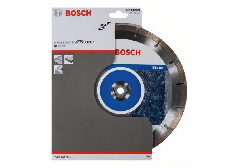 Disque à tronçonner diamanté Standard for Stone 230 x 22,23 x 2,3 x 10 mm Pack de 1 - 2608602601 - Bosch