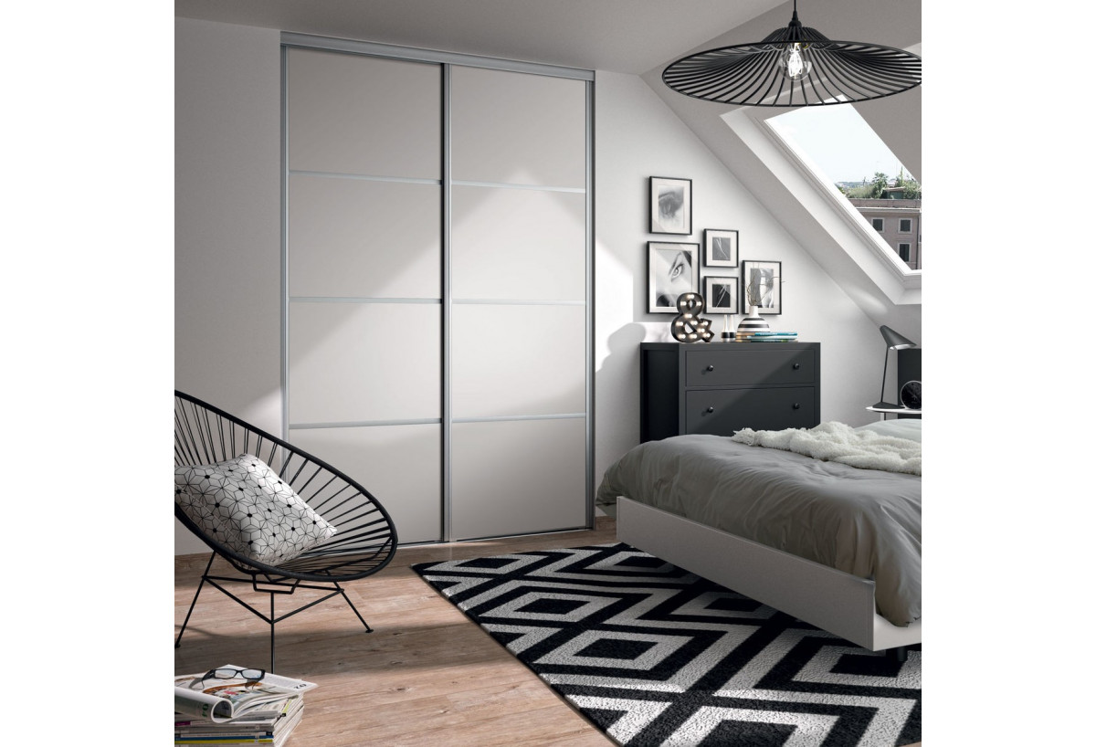 Façade de placard coulissante 2 portes Yam - Kazed : Confort'Mat