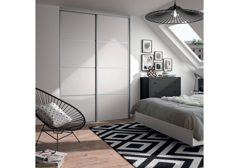 Façade de placard coulissante 2 portes Yam - Kazed : Confort'Mat