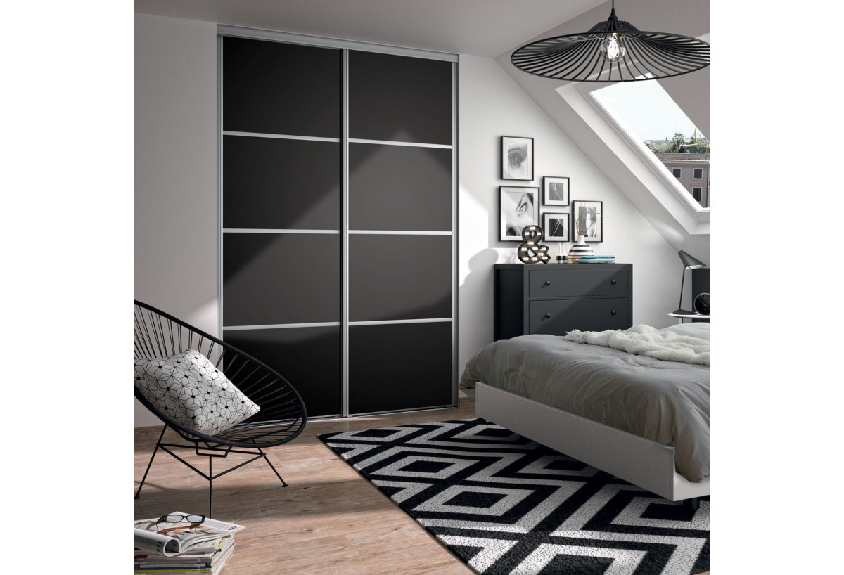 Façade de placard coulissante 2 portes Yam - Kazed : Confort'Mat