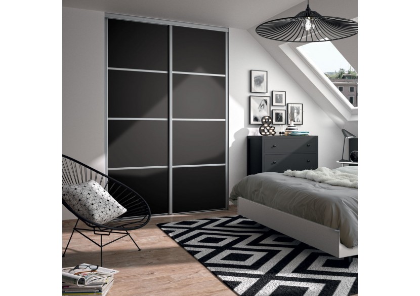 Façade de placard coulissante 2 portes Yam - Kazed : Confort'Mat