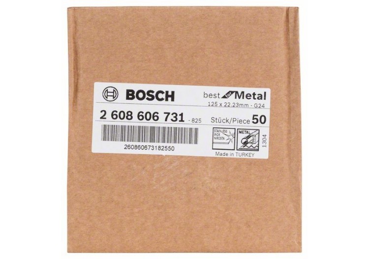 Disque abrasif sur fibres R574, Best for Metal D : 125 mm  G : 24 - 2608606731 - Bosch