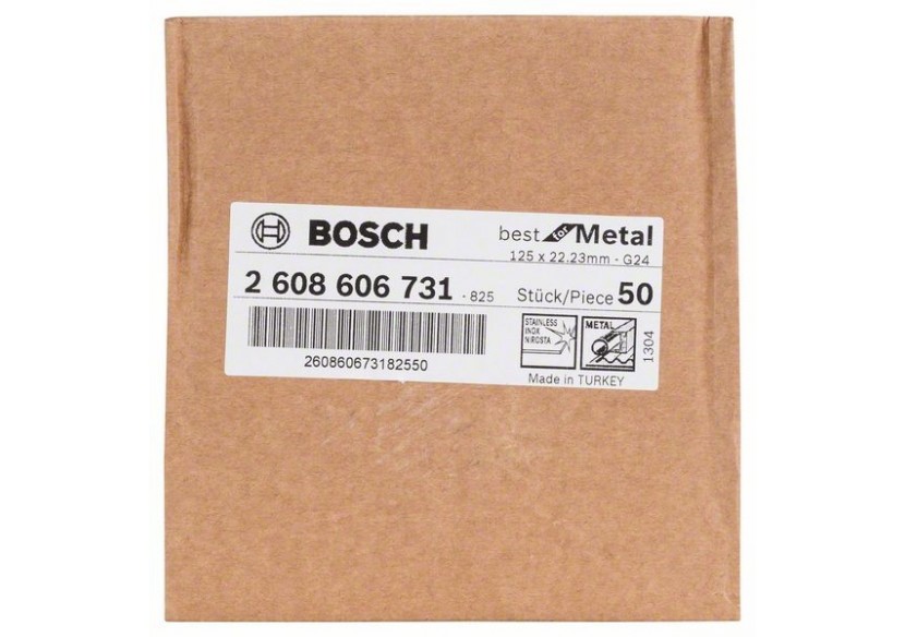 Disque abrasif sur fibres R574, Best for Metal D : 125 mm  G : 24 - 2608606731 - Bosch