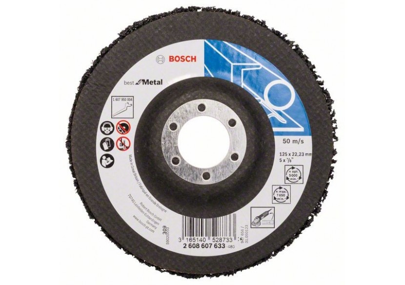 1 DISQUE DE NETTOYAGE NOIR 125 BFM - 2608607633 - Bosch