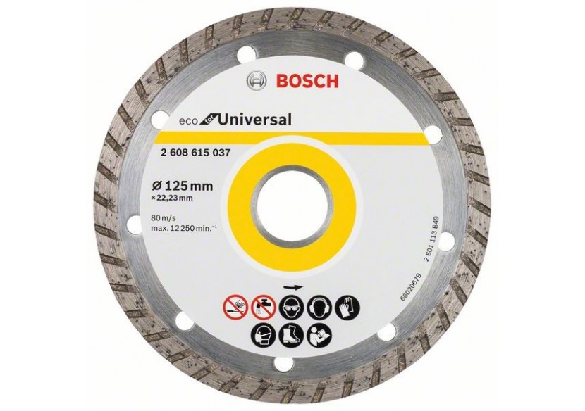 Disque Diama Uni Turbo BOSCH 125X22,23X7 - 2608615037 - Bosch