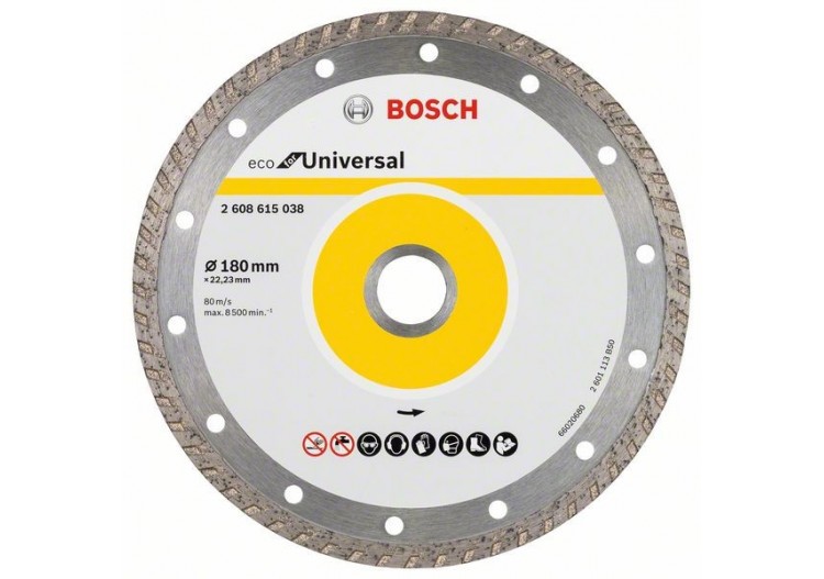 Disque Diama Uni Turbo BOSCH 180X22,23X7 - 2608615038 - Bosch