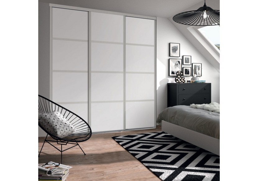 Façade de placard coulissante 3 portes Yam - Kazed : Confort'Mat