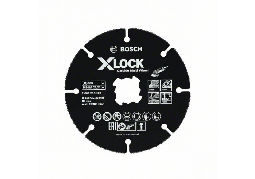 Disques à tronçonner Carbide Multi Wheel X-LOCK 115mm 1 mm 22,23 mm - 260925C126 - Bosch Disques à tronçonner Carbide Multi Wheel X-LOCK 115mm 1 mm 22,23 mm - 260925C126 - Bosch
