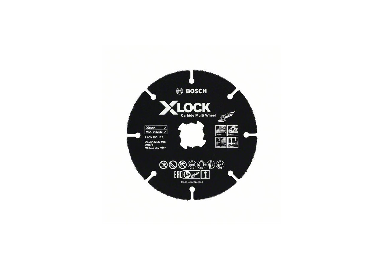 Disques à tronçonner Carbide Multi Wheel X-LOCK 125 mm 1 mm 22,23 mm - 260925C127 - Bosch