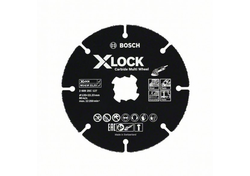 Disques à tronçonner Carbide Multi Wheel X-LOCK 125 mm 1 mm 22,23 mm - 260925C127 - Bosch Disques à tronçonner Carbide Multi Wheel X-LOCK 125 mm 1 mm 22,23 mm - 260925C127 - Bosch