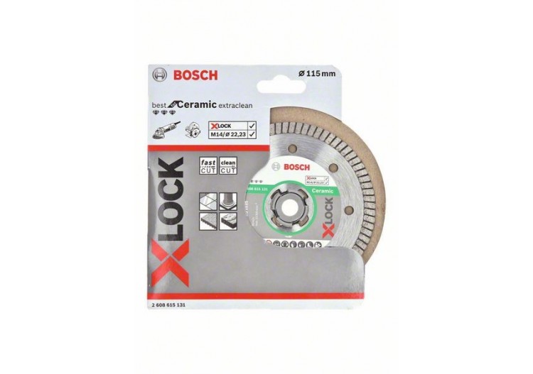 Disque Diamant Ceramic Extraclean turbo Xlock PRO 115x22.23x7mm - 2608615131 - Bosch