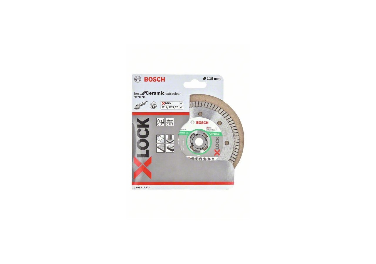 Disque Diamant Ceramic Extraclean turbo Xlock PRO 115x22.23x7mm - 2608615131 - Bosch