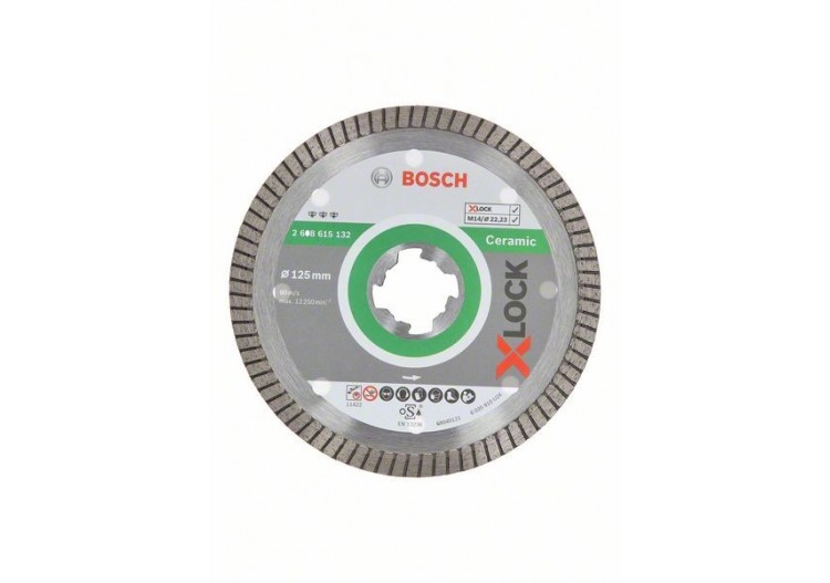 Disque Diamant Ceramic Extraclean turbo Xlock PRO 125x22.23x7mm - 2608615132 - Bosch