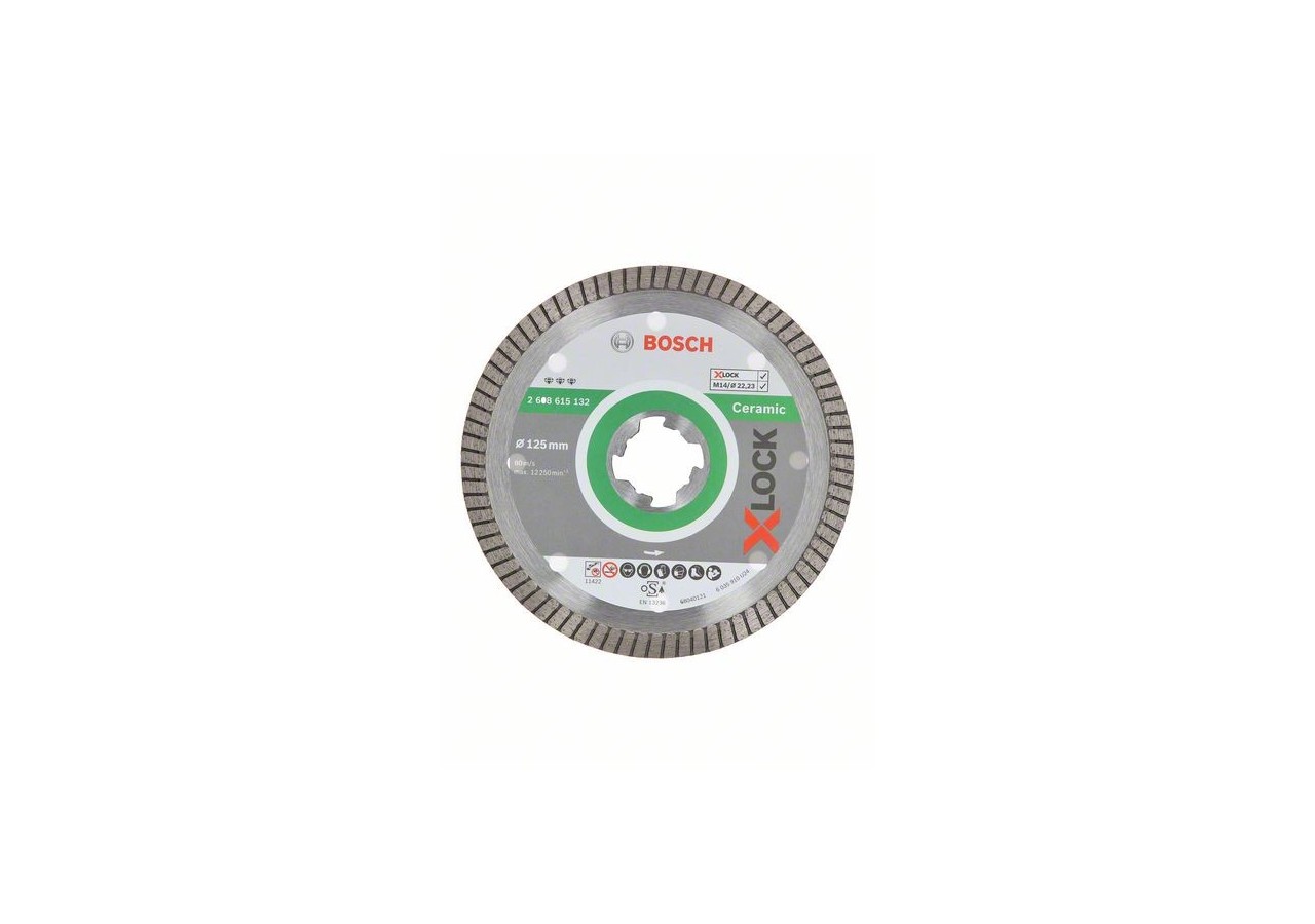 Disque Diamant Ceramic Extraclean turbo Xlock PRO 125x22.23x7mm - 2608615132 - Bosch