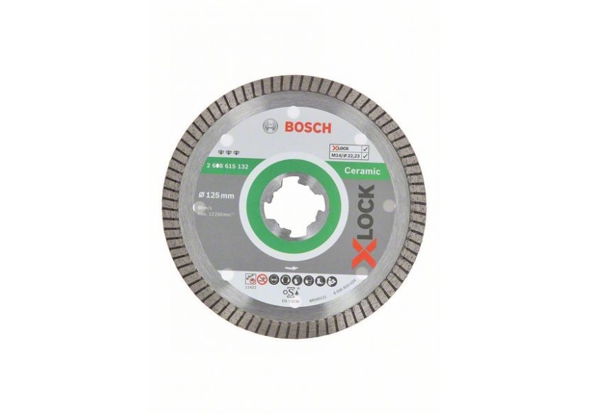 Disque Diamant Ceramic Extraclean turbo Xlock PRO 125x22.23x7mm - 2608615132 - Bosch Disque Diamant Ceramic Extraclean turbo Xlock PRO 125x22.23x7mm - 2608615132 - Bosch