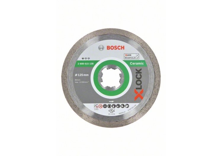 Disque Diamant Ceramic XLock ORIGINAL 125x22.23x7mm - 2608615138 - Bosch