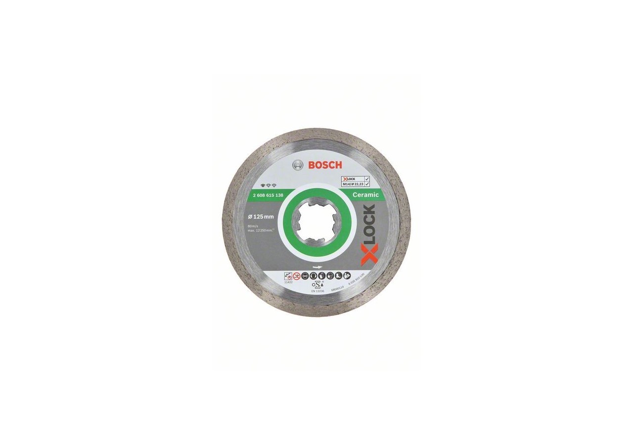 Disque Diamant Ceramic XLock ORIGINAL 125x22.23x7mm - 2608615138 - Bosch