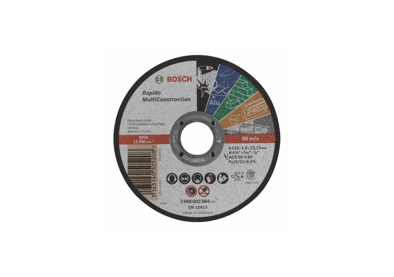Disques à tronçonner pour divers matériaux - 2608602384 - Bosch
