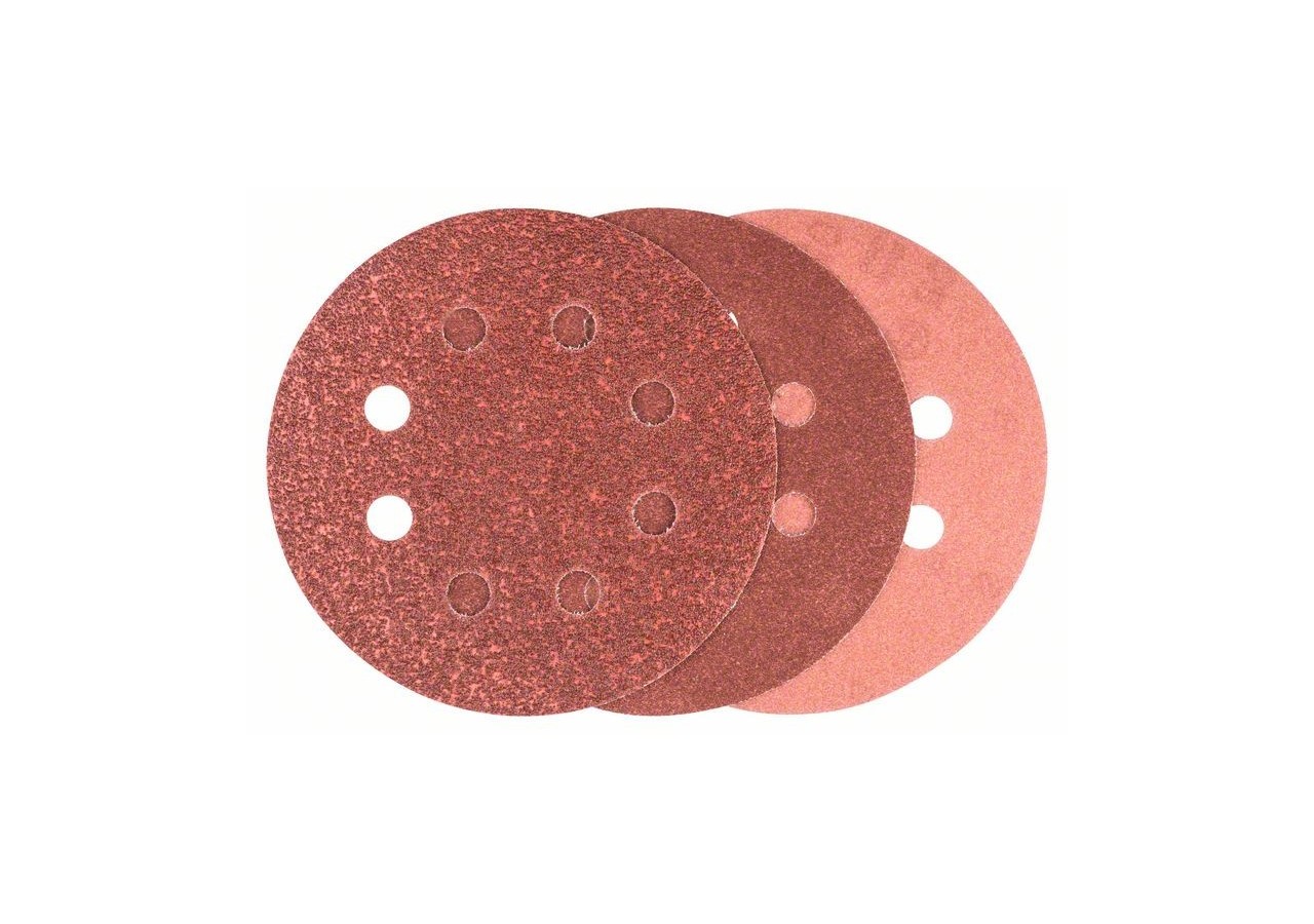 Disques abrasifs pour ponceuse excentrique, set de 6 pièces 125 mm - 2609256A28 - Bosch