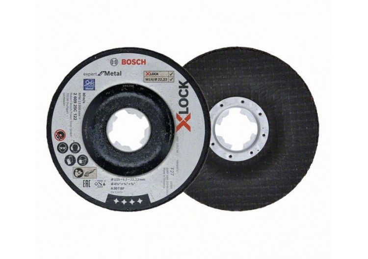 Disques abrasifs X-LOCK Expert for Metal A 30 T BF, 115 mm, 6,0 mm - 260925C122 - Bosch